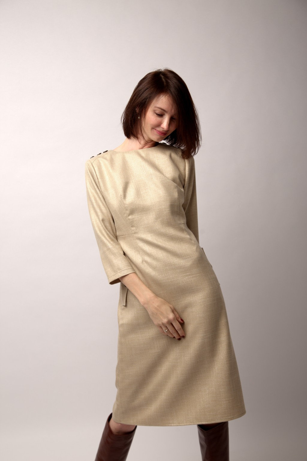 Платье «Миа» бежево-молочный цвета, размер 42-44