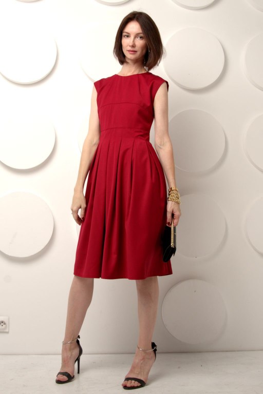Платье «Есения» ягодного цвета, размер 42